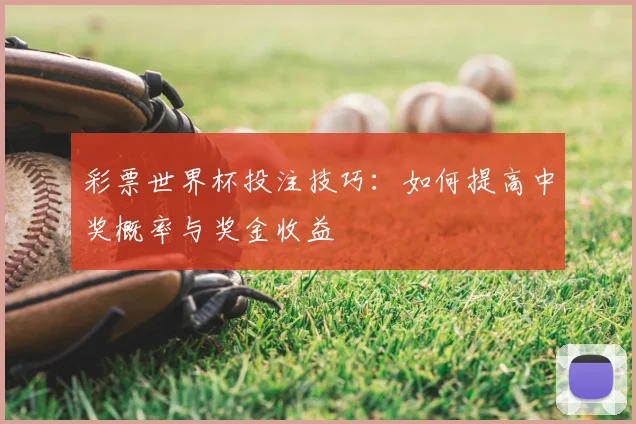 彩票世界杯投注技巧：如何提高中奖概率与奖金收益