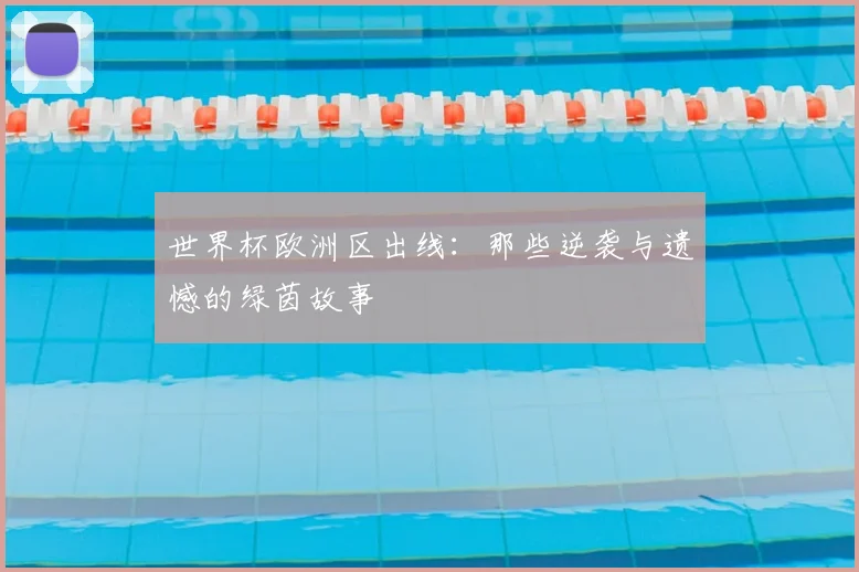 世界杯欧洲区出线：那些逆袭与遗憾的绿茵故事