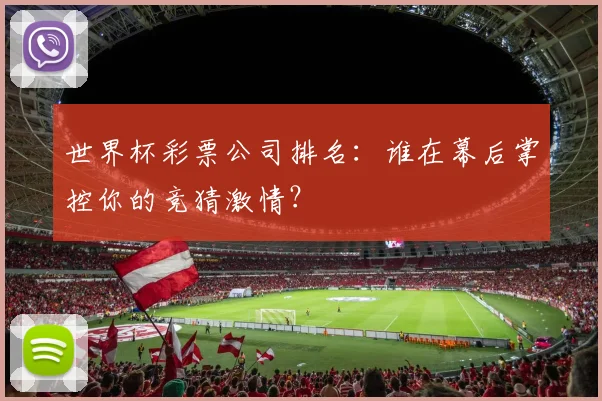 世界杯彩票公司排名:谁在幕后掌控你的竞猜激情?