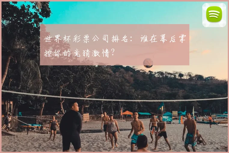 世界杯彩票公司排名:谁在幕后掌控你的竞猜激情?